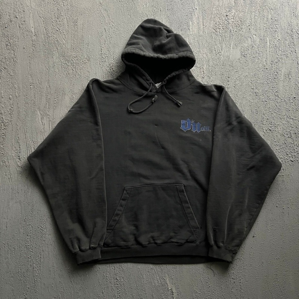 Vintage O'Neill Hoodie Large Black 1990s Surf Distressed